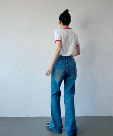 Washed Flares Jeans #250421
